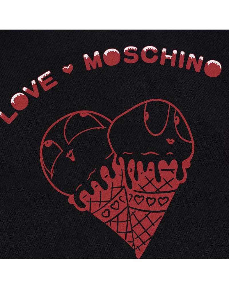 モスキーノ Tシャツオシャレ半袖カワイイパターン付き短袖ティシャツ