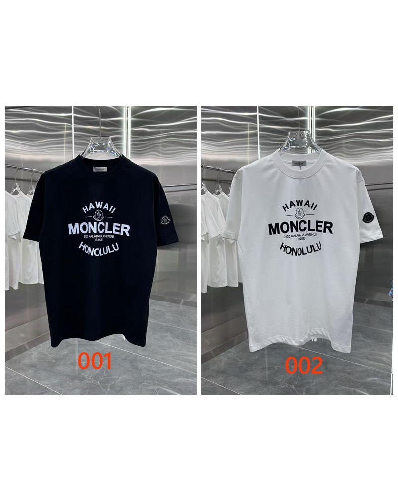 モンクレール tシャツ短袖コットン製半袖ｔシャツ男女向け