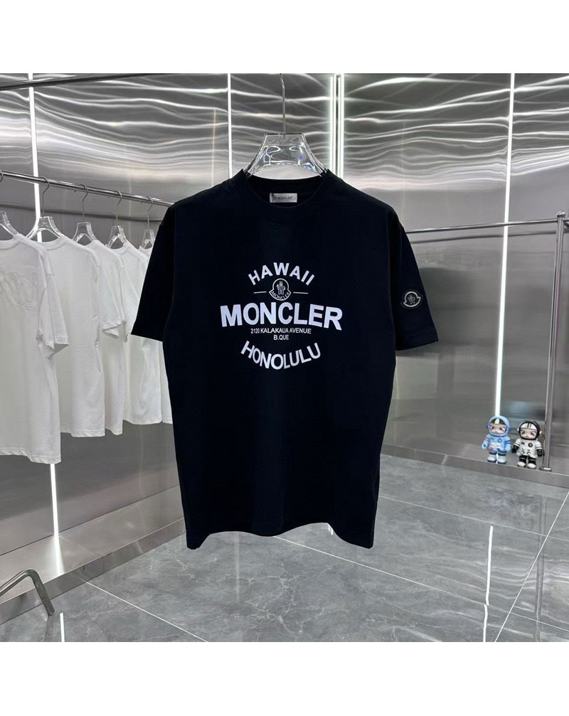 モンクレール tシャツ短袖コットン製半袖ｔシャツ男女向け