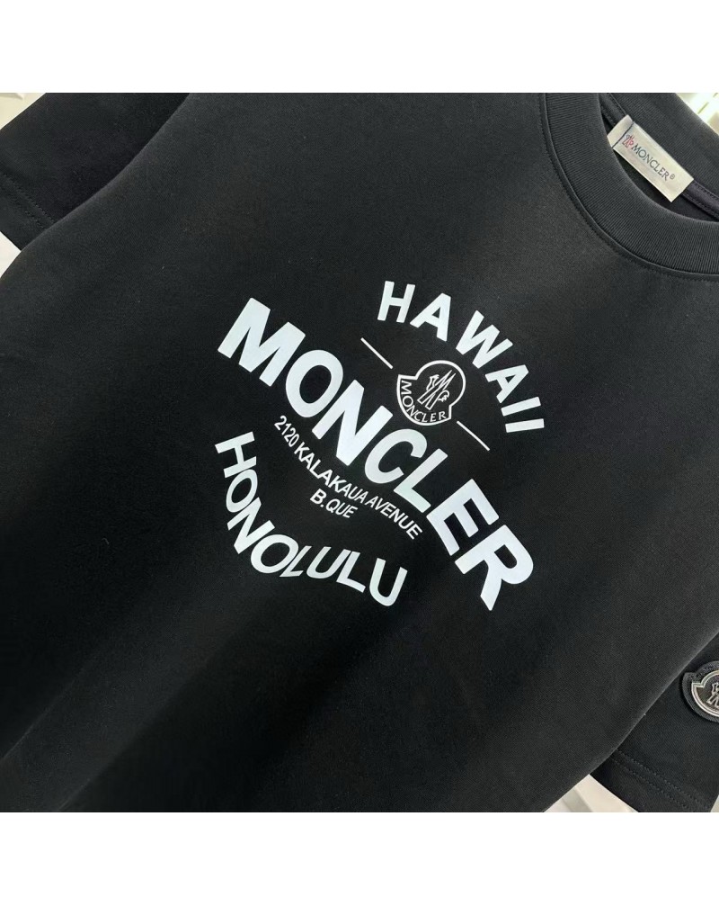 モンクレール tシャツ短袖コットン製半袖ｔシャツ男女向け