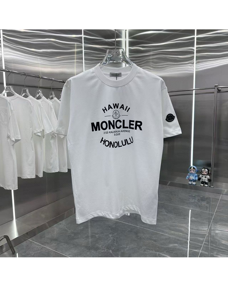 モンクレール tシャツ短袖コットン製半袖ｔシャツ男女向け