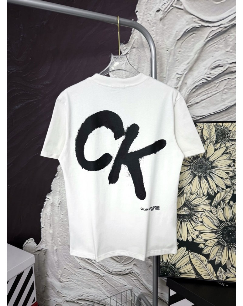 カルビン クライン tシャツ人気半袖オシャレロゴプリント付きカジュアルティシャツ短袖