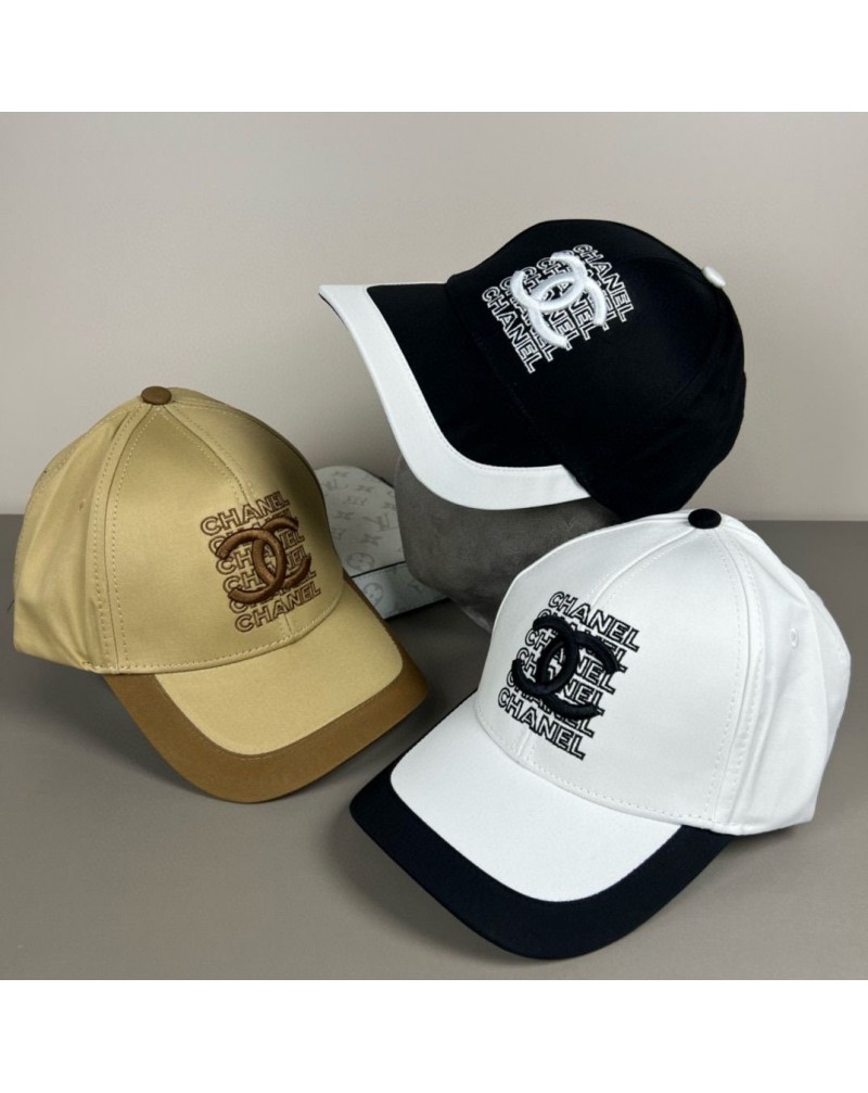 シャネル 野球帽子男女向け人気オシャレ小香風キャップ精緻刺繍ハットサイズ調節可能