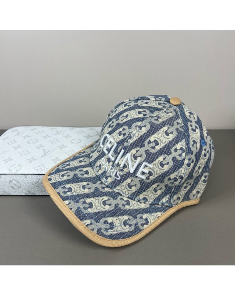 セリーヌ キャップ精緻刺繍野球帽子メンズレディース兼用