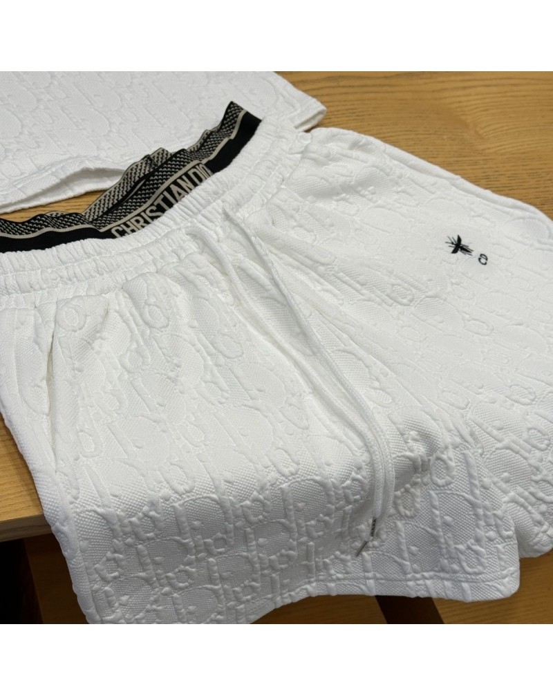 ディオール Tシャツハーフパンツセットカジュアル浮き彫り上下セット女性ウェア