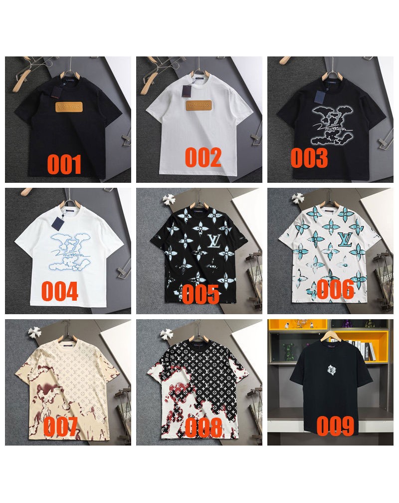 ルイヴィトン Tシャツメンズレディース向け潮流人気ティシャツ半袖コットン製肌に柔らかい
