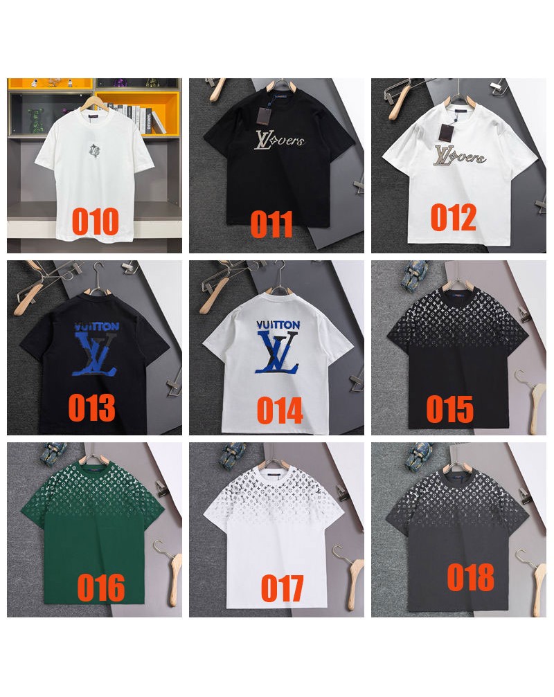 ルイヴィトン Tシャツメンズレディース向け潮流人気ティシャツ半袖コットン製肌に柔らかい