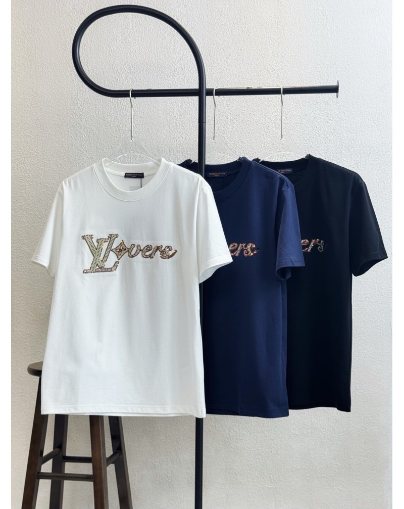 ルイヴィトン Tシャツメンズレディース潮流人気袖高品質コットン製短袖