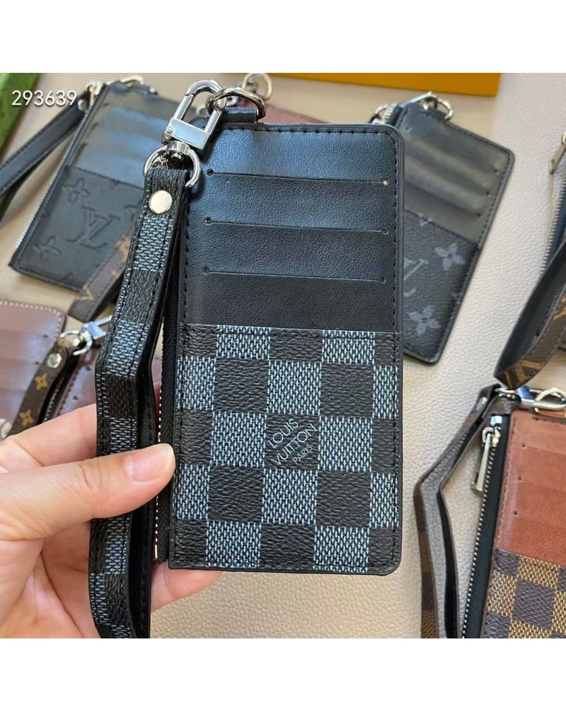 ルイヴィトン カードケースビジネス風小銭入れや名刺をICカード収納ケースストラップ付き持ち運び便利