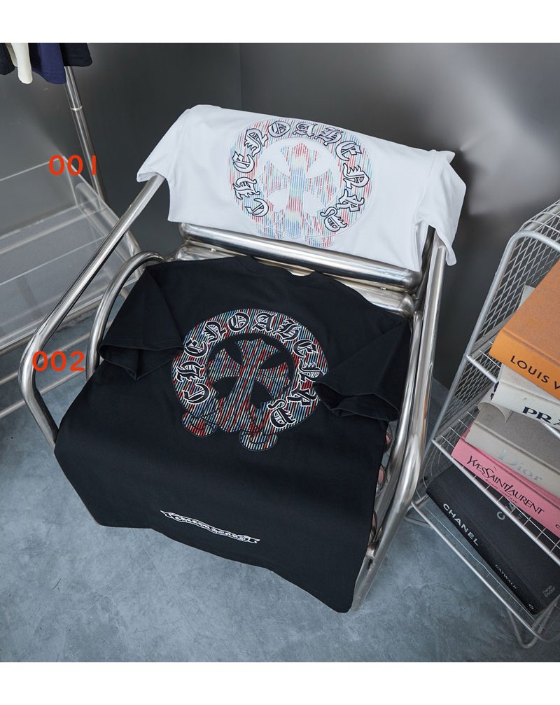 クロムハーツ Tシャツ25SS新作半袖精緻刺繍ロゴティシャツ男女向け爆人気