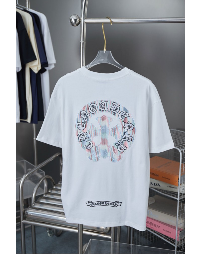 クロムハーツ Tシャツ25SS新作半袖精緻刺繍ロゴティシャツ男女向け爆人気