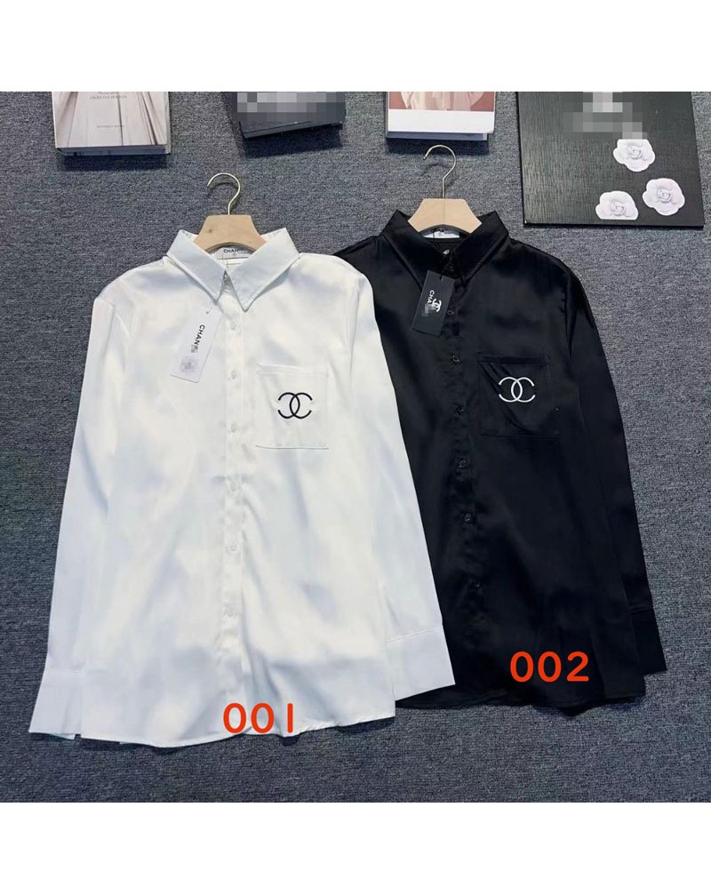 シャネル シャツシンプル高級ファッションオシャレ小香風シャツ洋服