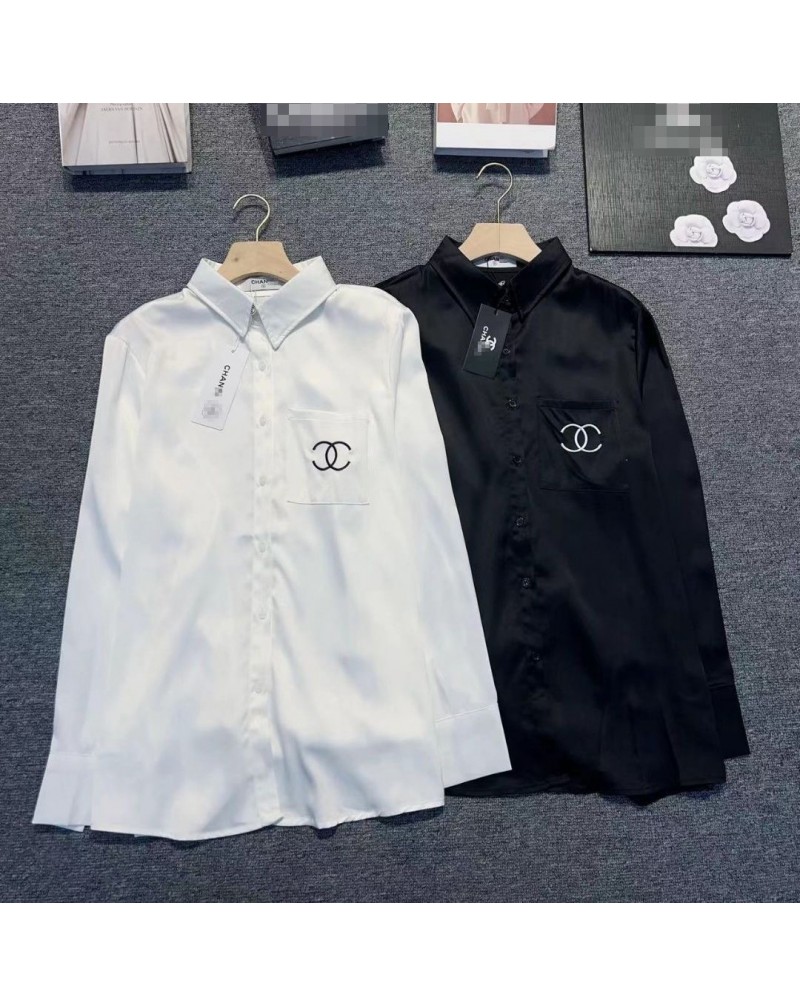 シャネル シャツシンプル高級ファッションオシャレ小香風シャツ洋服