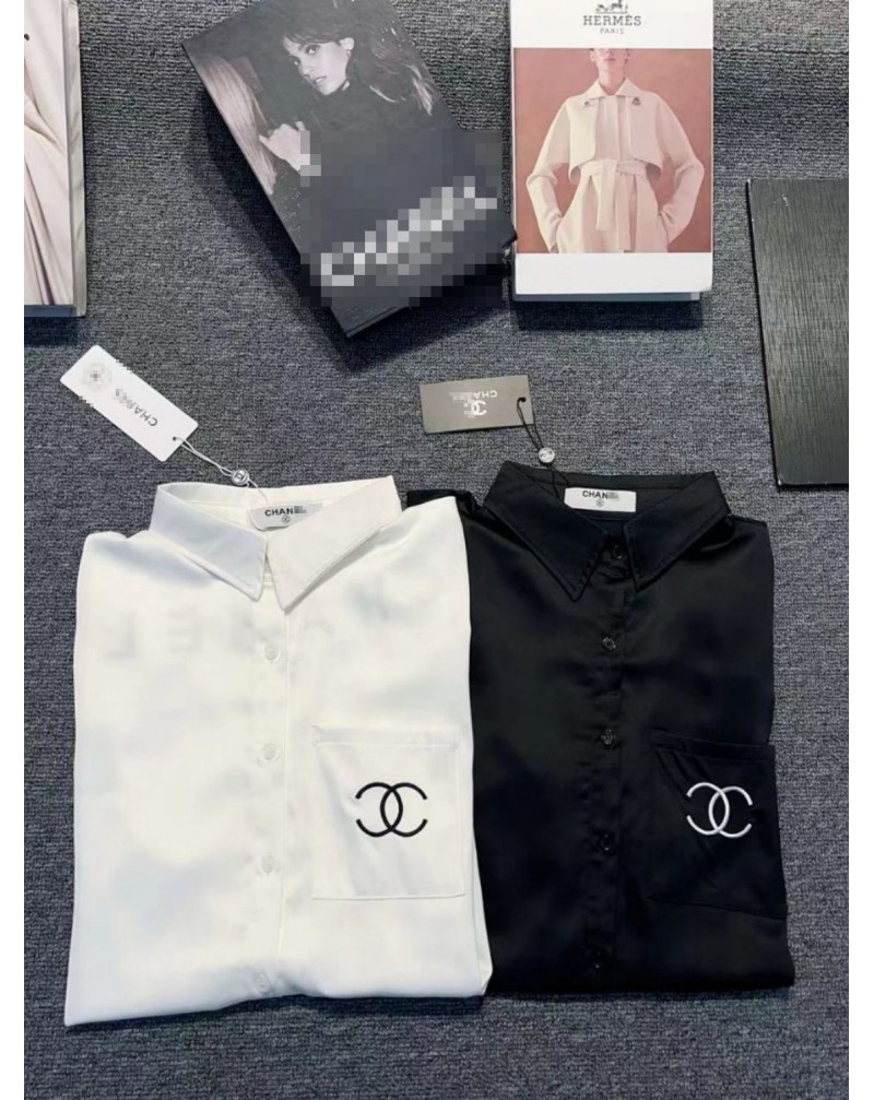 シャネル シャツシンプル高級ファッションオシャレ小香風シャツ洋服