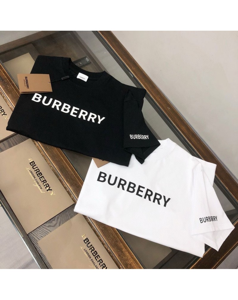 バーバリー tシャツペアお揃い半袖カジュアル短袖コットン製オシャレ