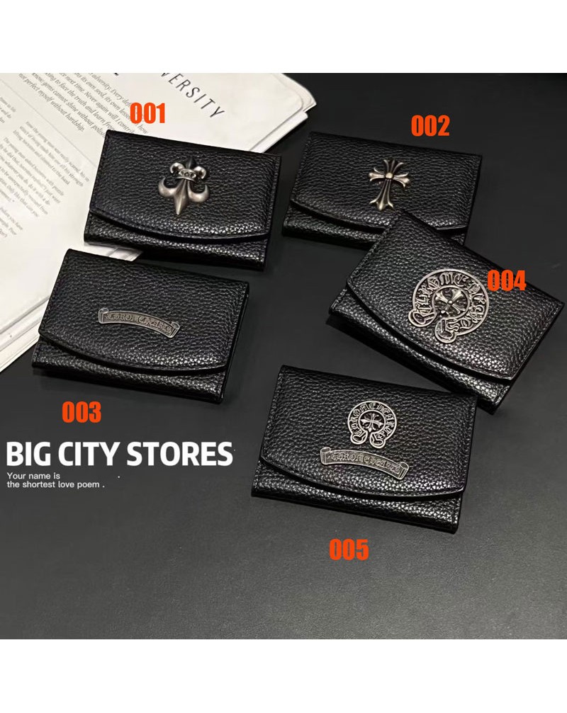 クロムハーツ カードケース潮流個性三つ折りchrome hearts ICカードや名刺収納ケース