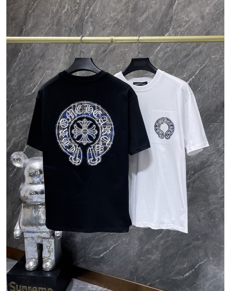 クロムハーツ tシャツ　潮流個性半袖精緻刺繍コットン製短袖ティシャツメンズレディース