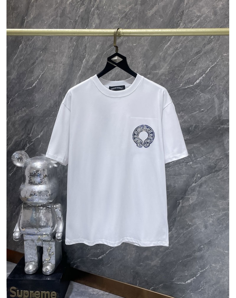 クロムハーツ tシャツ　潮流個性半袖精緻刺繍コットン製短袖ティシャツメンズレディース