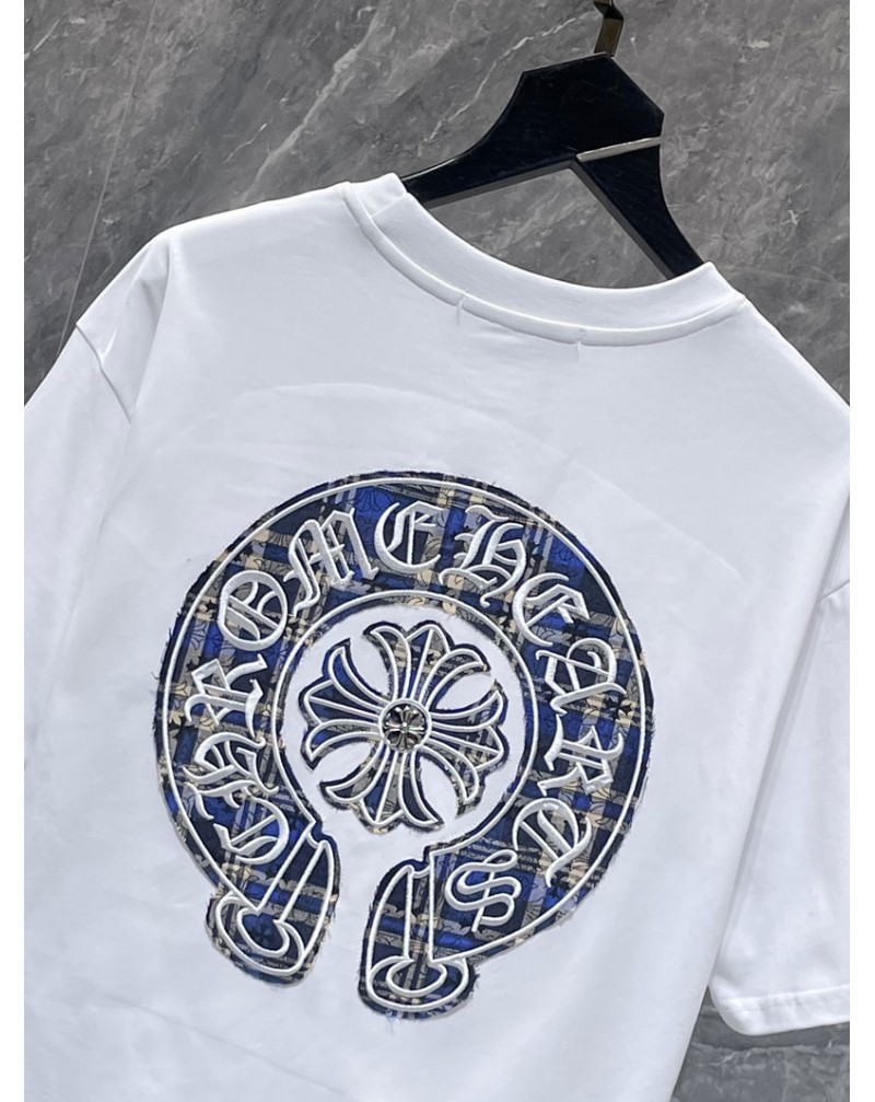 クロムハーツ tシャツ　潮流個性半袖精緻刺繍コットン製短袖ティシャツメンズレディース