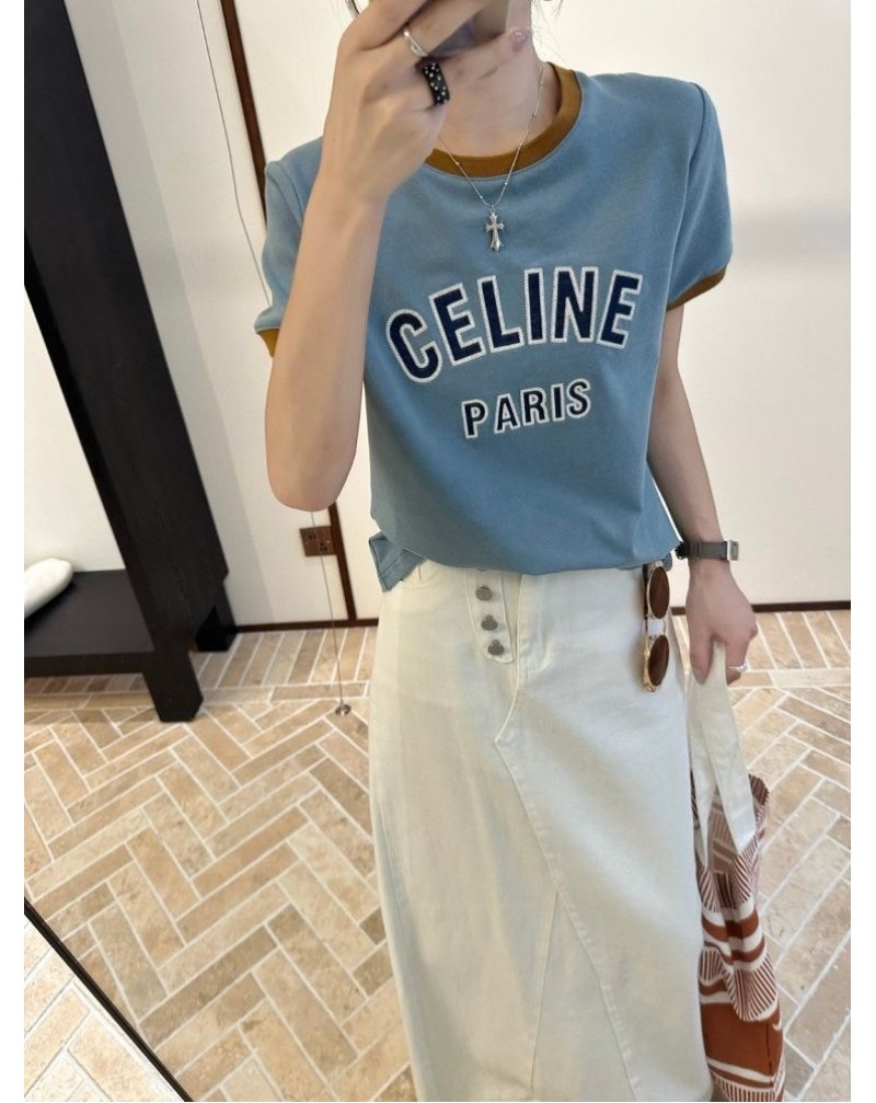 セリーヌ tシャツ混色女性人気半袖