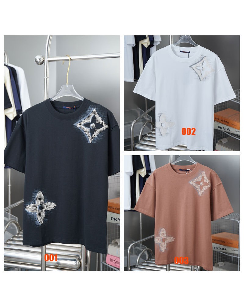 ルイヴィトン Tシャツ半袖カジュアル人気ブランドティシャツ短袖男女向け