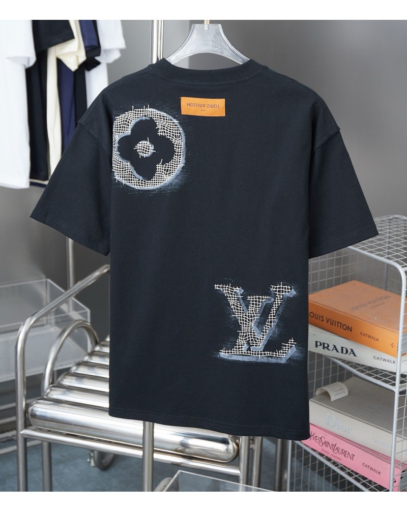 ルイヴィトン Tシャツ半袖カジュアル人気ブランドティシャツ短袖男女向け