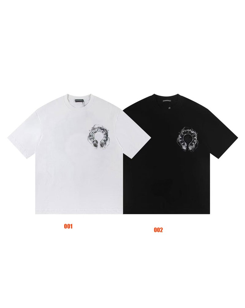クロムハーツ Tシャツ短袖個性ティシャツ半袖トップスコットン製潮流精緻刺繍
