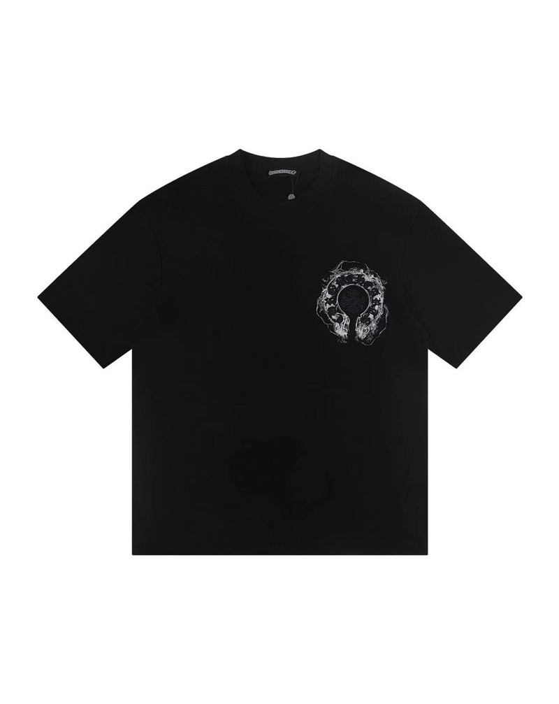 クロムハーツ Tシャツ短袖個性ティシャツ半袖トップスコットン製潮流精緻刺繍