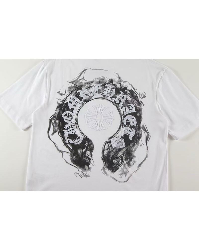 クロムハーツ Tシャツ短袖個性ティシャツ半袖トップスコットン製潮流精緻刺繍