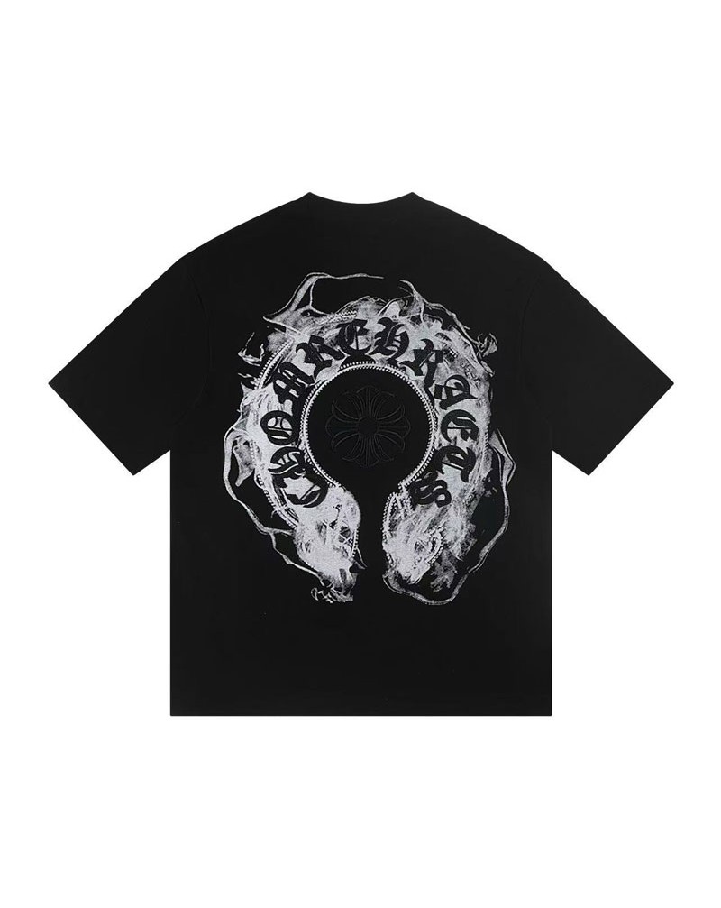 クロムハーツ Tシャツ短袖個性ティシャツ半袖トップスコットン製潮流精緻刺繍