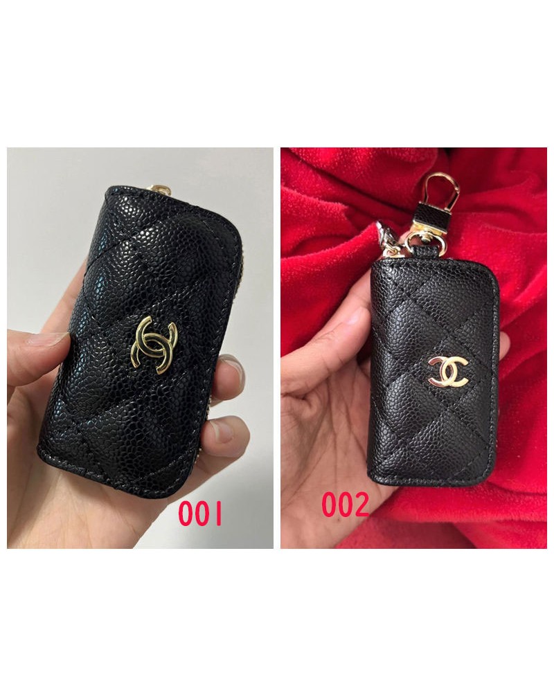 シャネル キーケース　オシャレ小香風車キーケースブランド chanel 家の鍵ケースコンパクト持ち運び便利