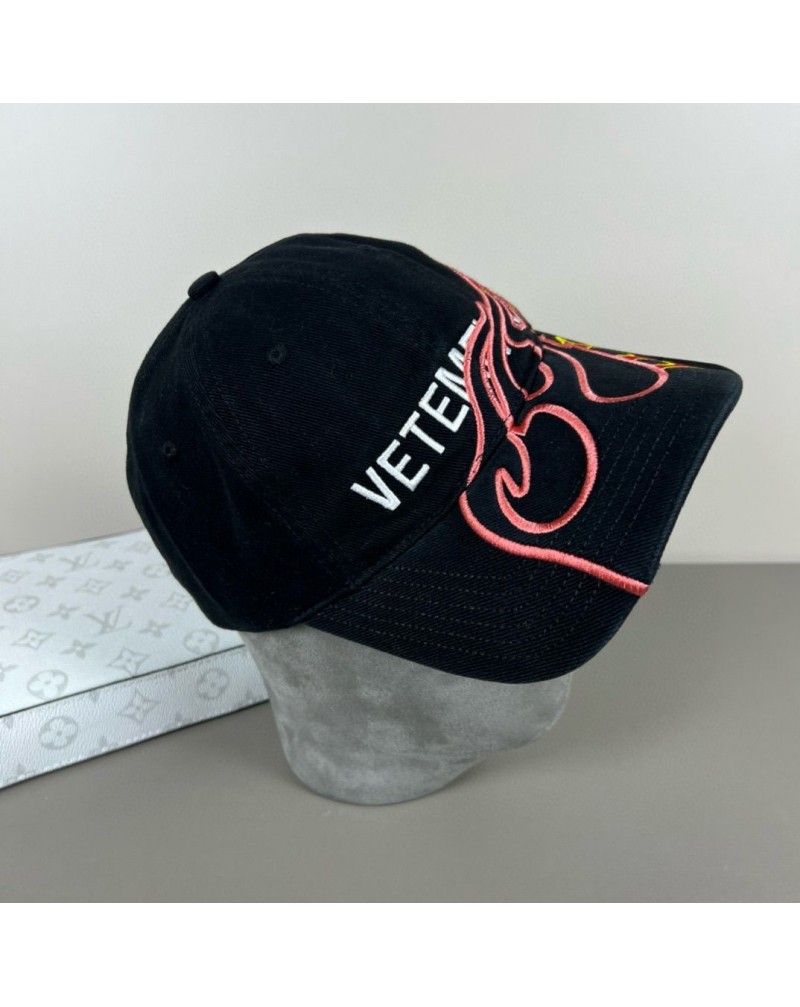 vetemens野球帽子精緻刺繍英文字プリントロゴ潮流個性キャップ
