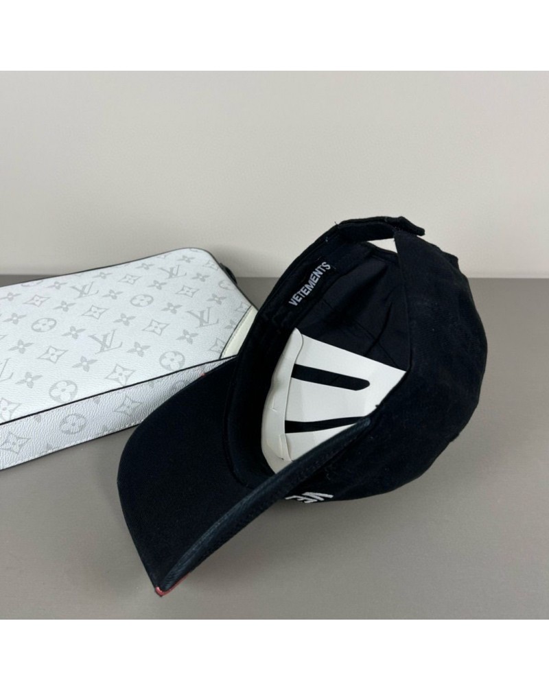 vetemens野球帽子精緻刺繍英文字プリントロゴ潮流個性キャップ