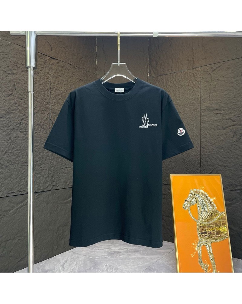 モンクレール tシャツ短袖精緻刺繍半袖コットントップスオシャレ