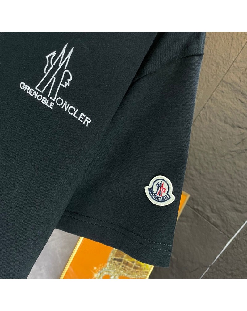 モンクレール tシャツ短袖精緻刺繍半袖コットントップスオシャレ