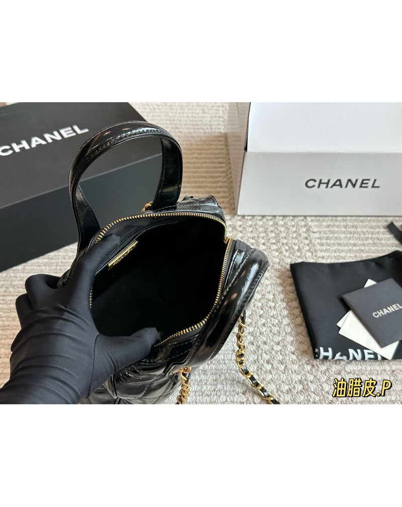シャネル ボウリングバッグオシャレ小香風オイルワックスハンドバッグショルダーバッグ人気25A高品質カバン
