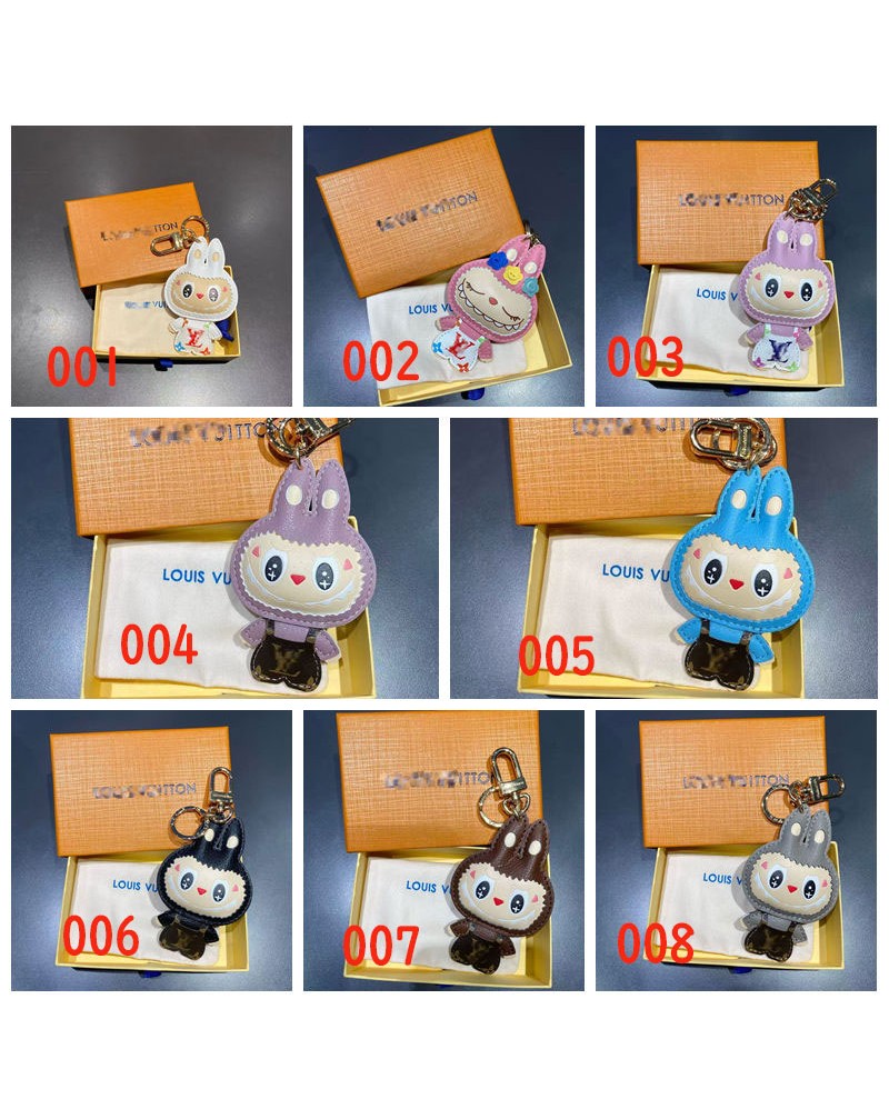 ルイヴィトン キーホルダー可愛いLABUBUペンダント付きオシャレ