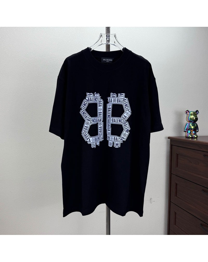 バレンシアガ tシャツオシャレ韓国風半袖人気oversizeメンズレディース兼用