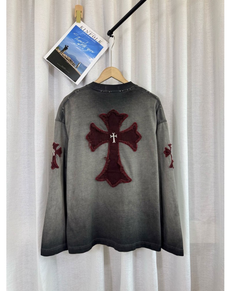 クロムハーツ ロングシャツ精緻刺繍高品質長袖25SS新作秋冬ウェアトップス潮流
