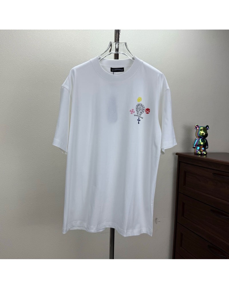クロムハーツ tシャツ  ペアお揃い半袖個性潮流短袖カジュアルファッションスタイル