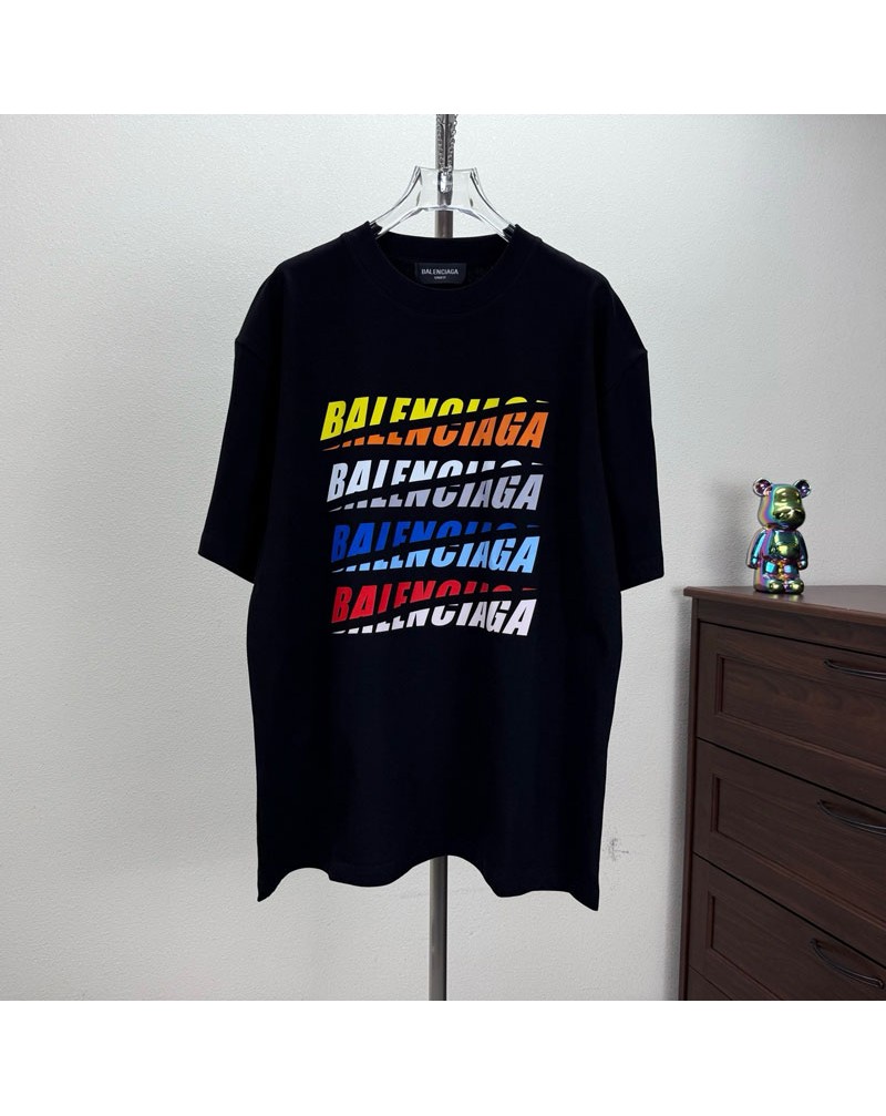 バレンシアガ tシャツ 韓国風 短袖人気ブランド半袖メンズレディース兼用潮流ティシャツトップス