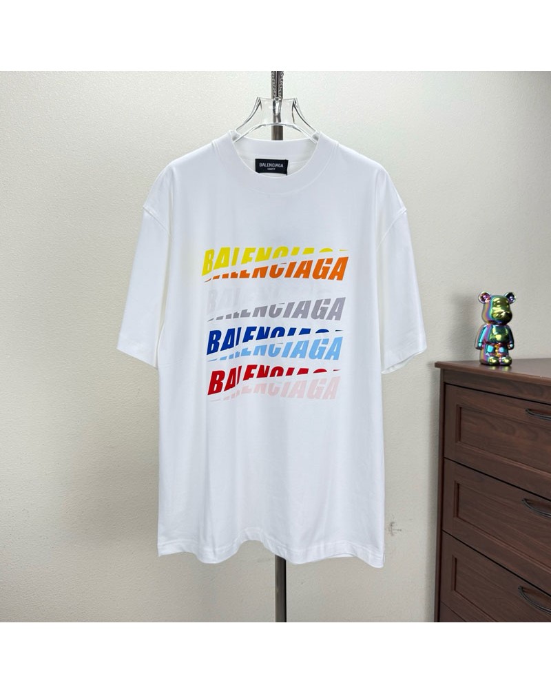 バレンシアガ tシャツ 韓国風 短袖人気ブランド半袖メンズレディース兼用潮流ティシャツトップス