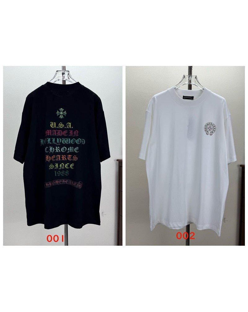 クロムハーツ tシャツ短袖潮流個性 オシャレティシャツ半袖コットン男女兼用