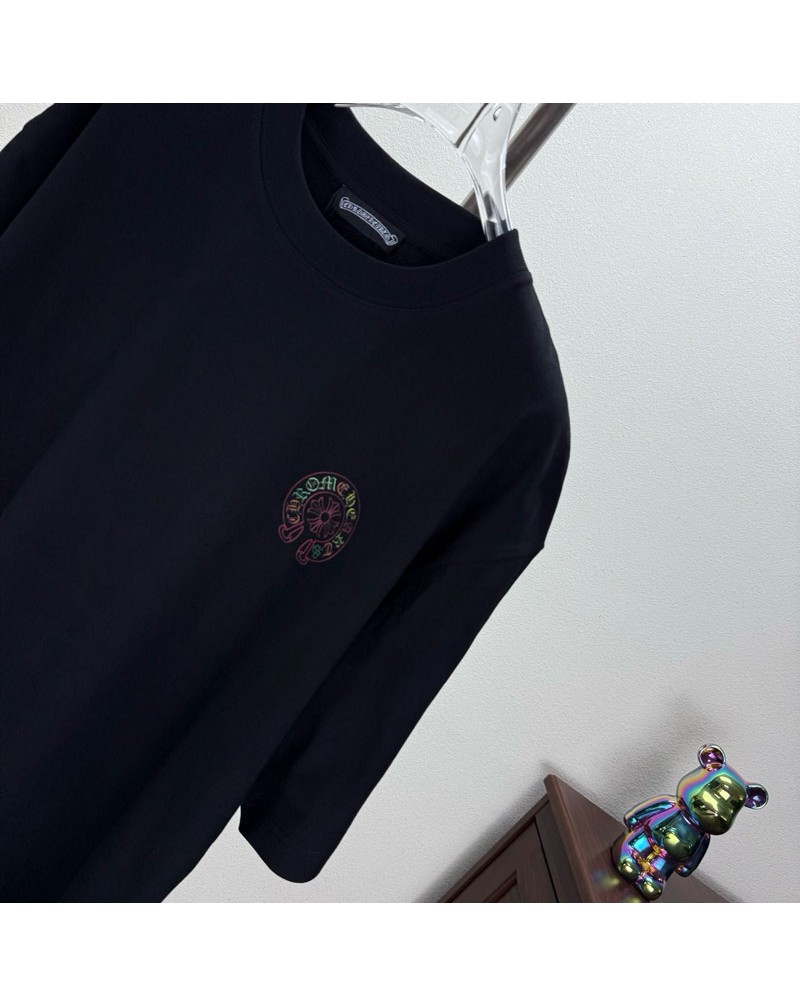 クロムハーツ tシャツ短袖潮流個性 オシャレティシャツ半袖コットン男女兼用
