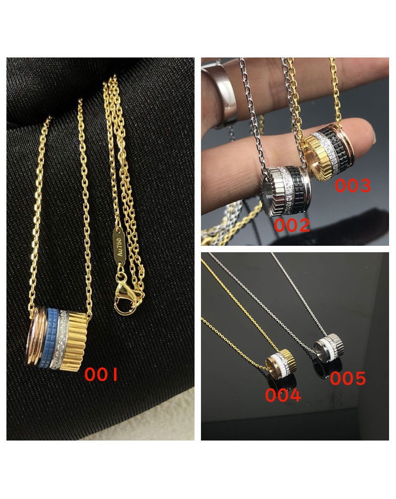 ブッシェロン ネックレスキラキラリング潮流人気アクセサリーオシャレ
