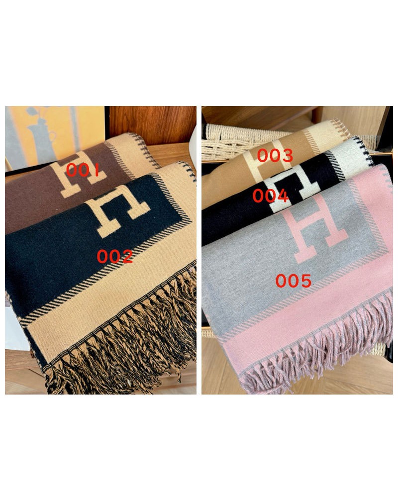 エルメス マフラー秋冬用ショールカシミア暖かい柔らかい人気ファッショニスタ愛用
