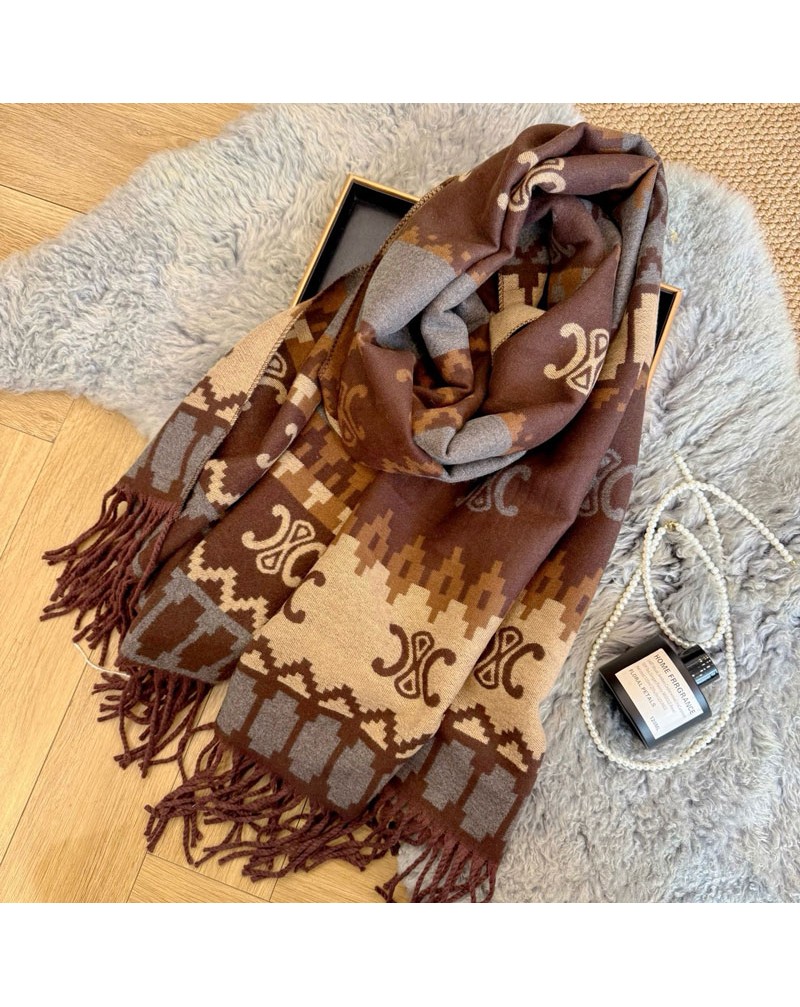 セリーヌ マフラー秋冬用ショールカシミア柔らかいソフトマフラー人気ファッショニスタ愛用