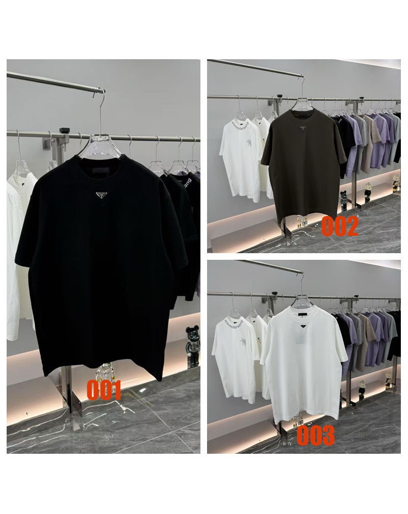 プラダ tシャツ短袖メンズレディースウェアティシャツカジュアル簡約人気