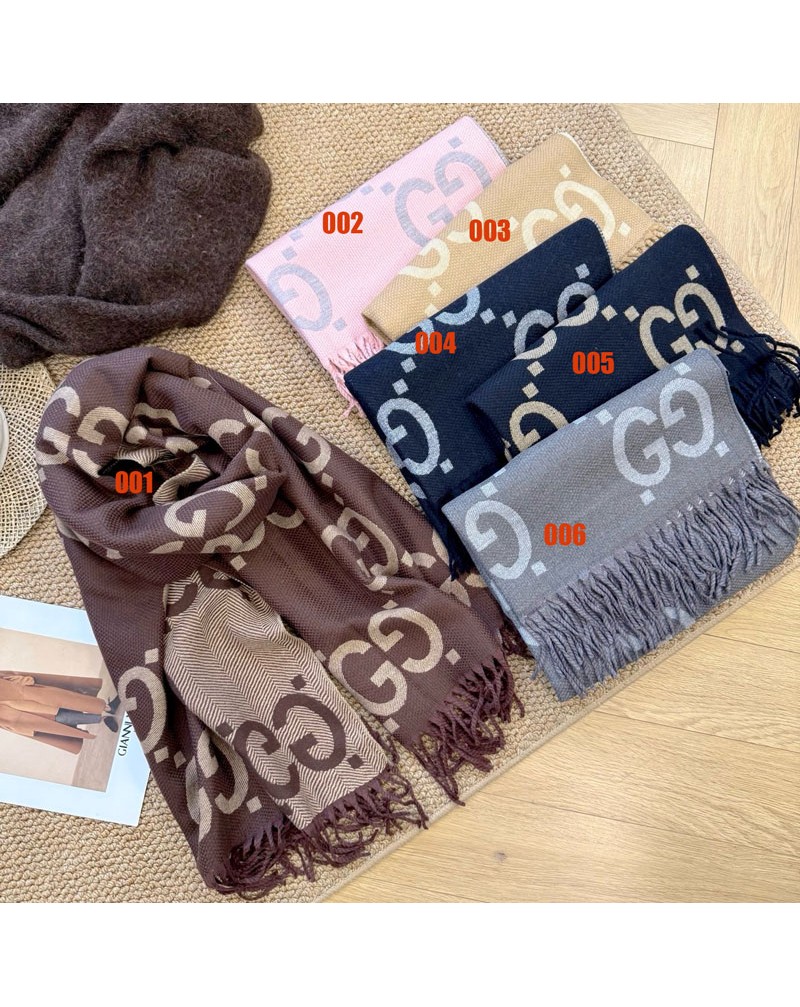 グッチ マフラーオシャレGGプリント付きショールカシミアソフト暖かい男女向けオシャレ
