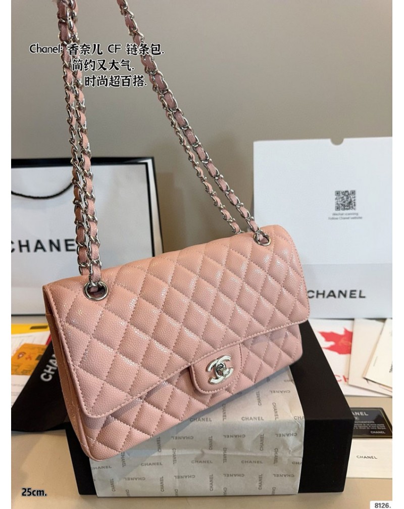 シャネル ショルダーバッグオシャレ小香風chanel ショルダーバッグ経典人気CFチェーン肩紐斜め掛けバッグ女性用